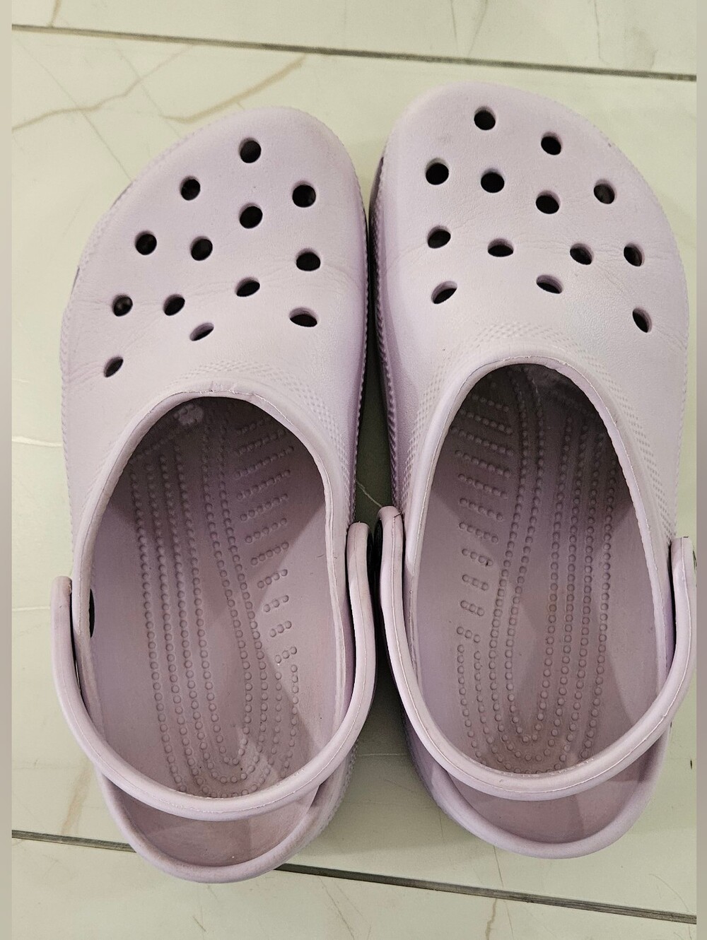 CROCS Lavender Comfort Clogs with Heel Strap